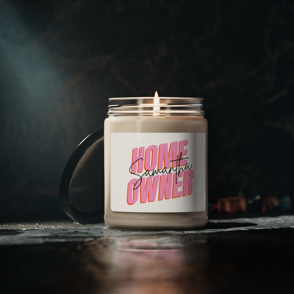 Homeowner Custom Name, House Warming Scented Soy Candle, 9oz