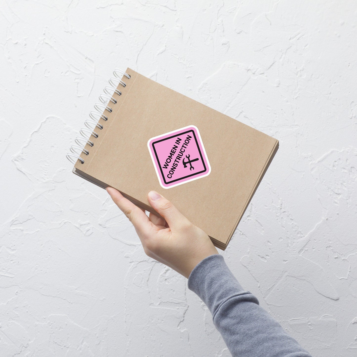Women in Construction Pink Bubble-Free Stickers