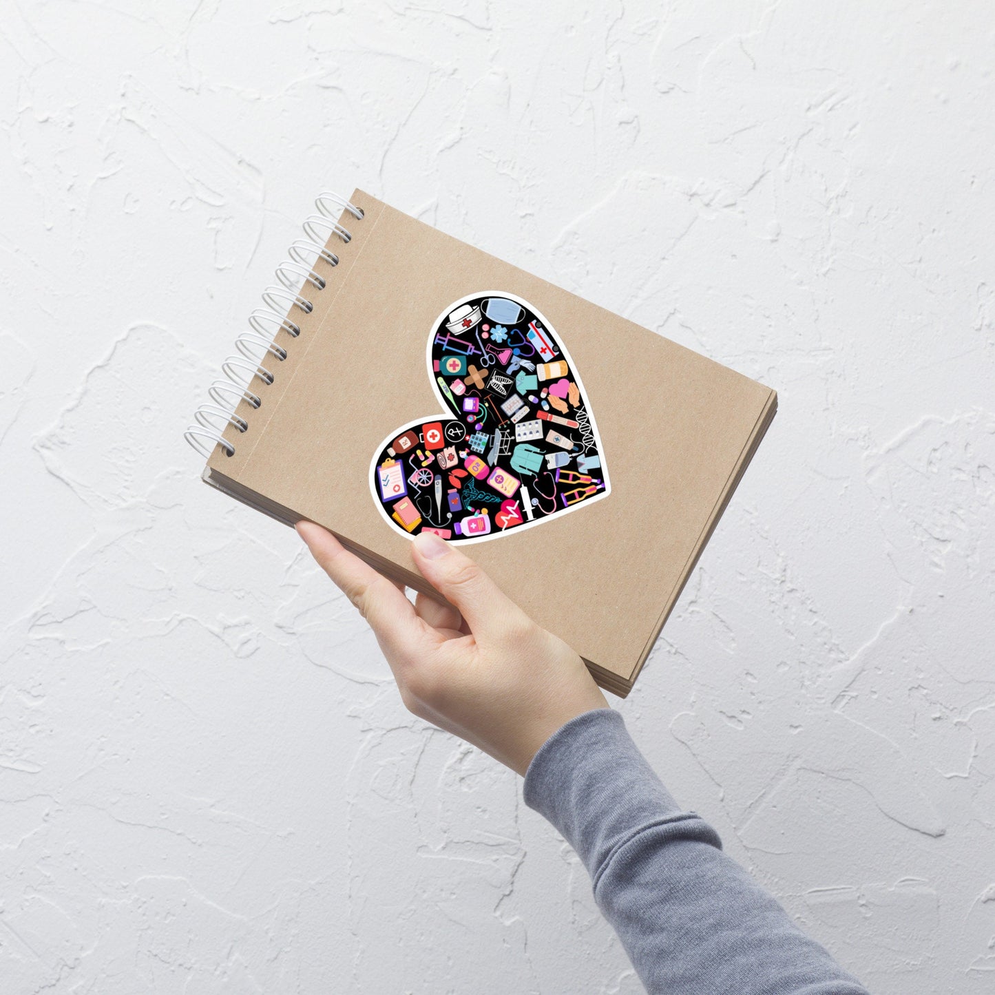 Medical Heart Bubble-Free Stickers