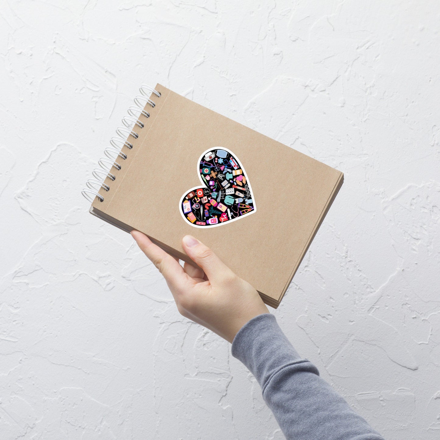 Medical Heart Bubble-Free Stickers