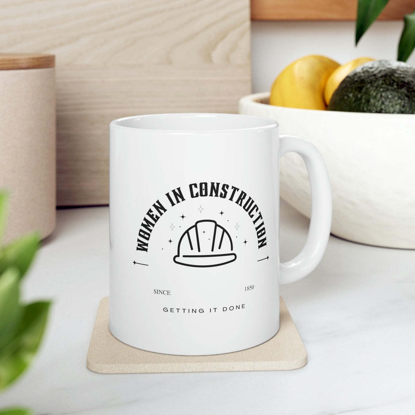 Women In Construction Hardhat Female Builder Ceramic Mug 11oz