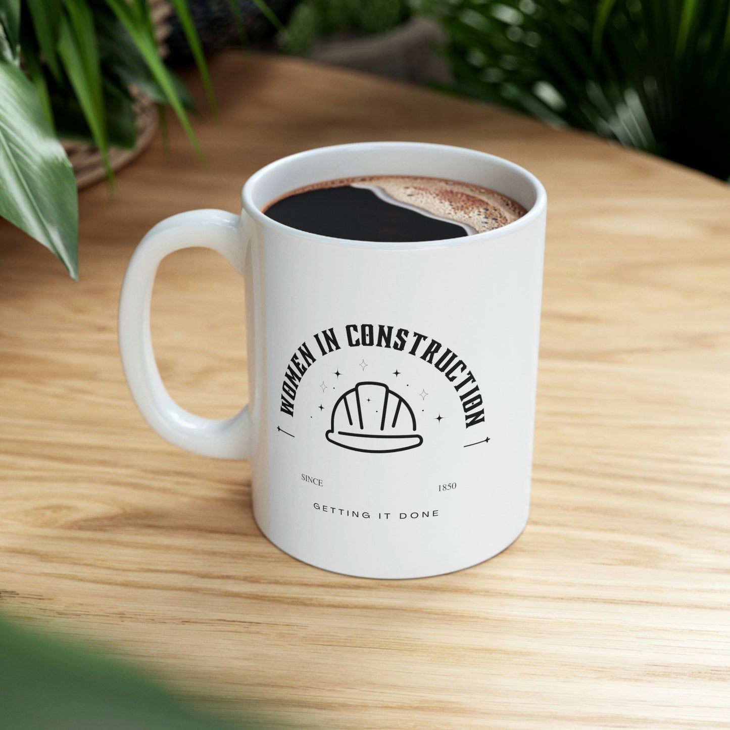 Women In Construction Hardhat Female Builder Ceramic Mug 11oz
