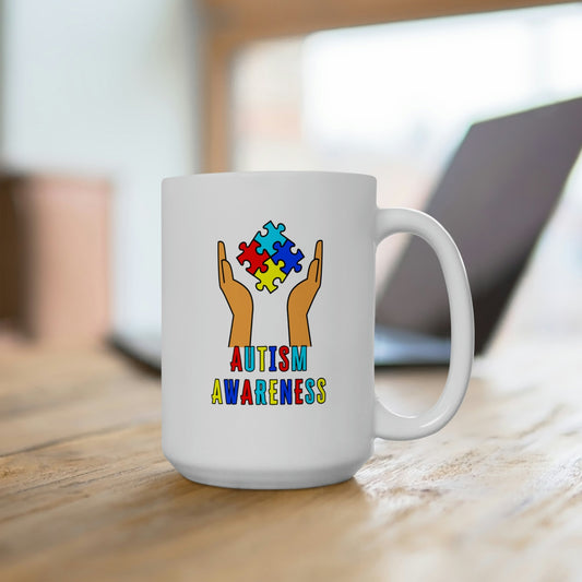Autism Awareness, AWS, Ceramic Mug 15oz