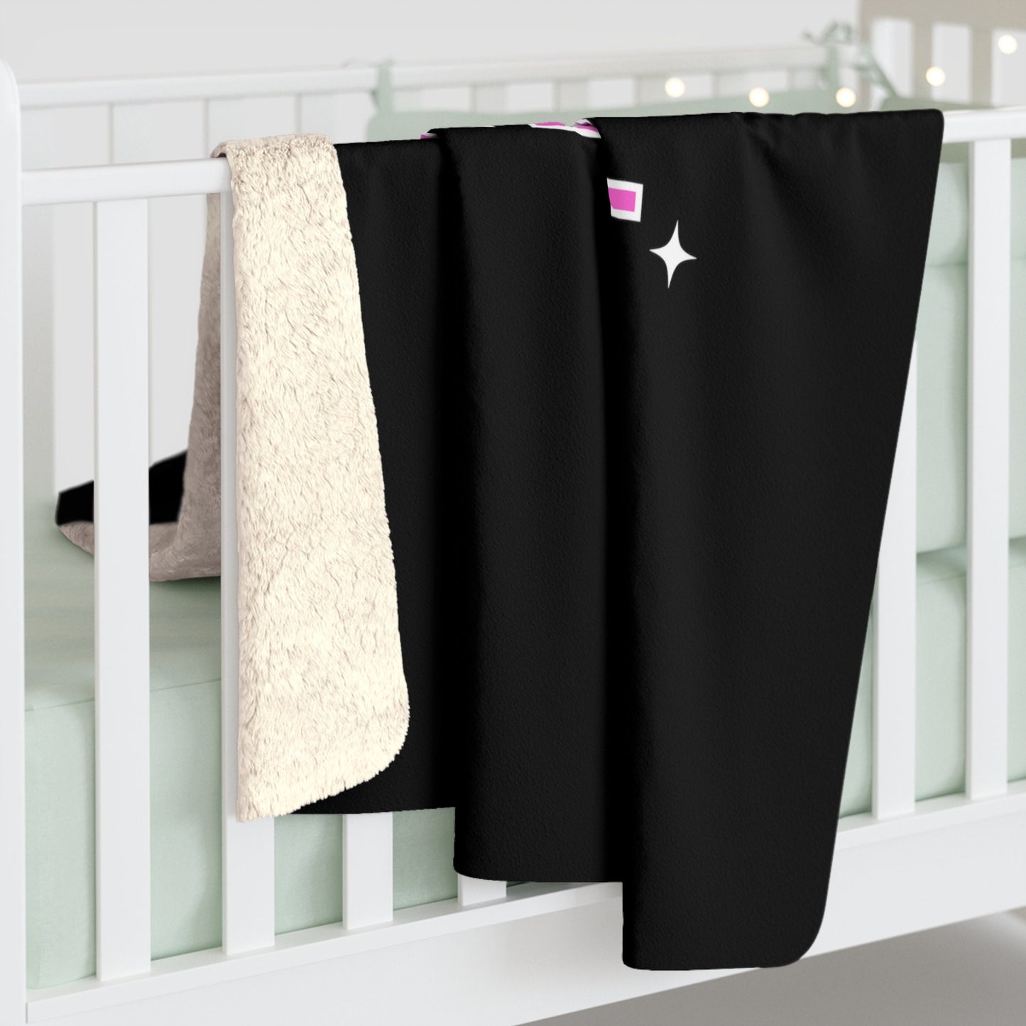 Trophy Wife Material, Sparkle, Y2k Sherpa Fleece Blanket