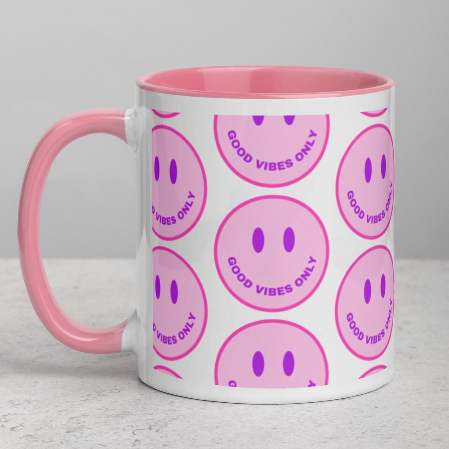 Good Vibes Only Smiley Face Mug