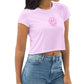 Good Vibes Only Smiley Face Pink Crop Top