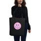 Good Vibes Only Pink Smiley Face Eco Tote Bag