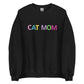 Cat Mom Funky Colorful Unisex Sweatshirt