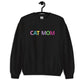 Cat Mom Funky Colorful Unisex Sweatshirt