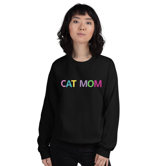 Cat Mom Funky Colorful Unisex Sweatshirt