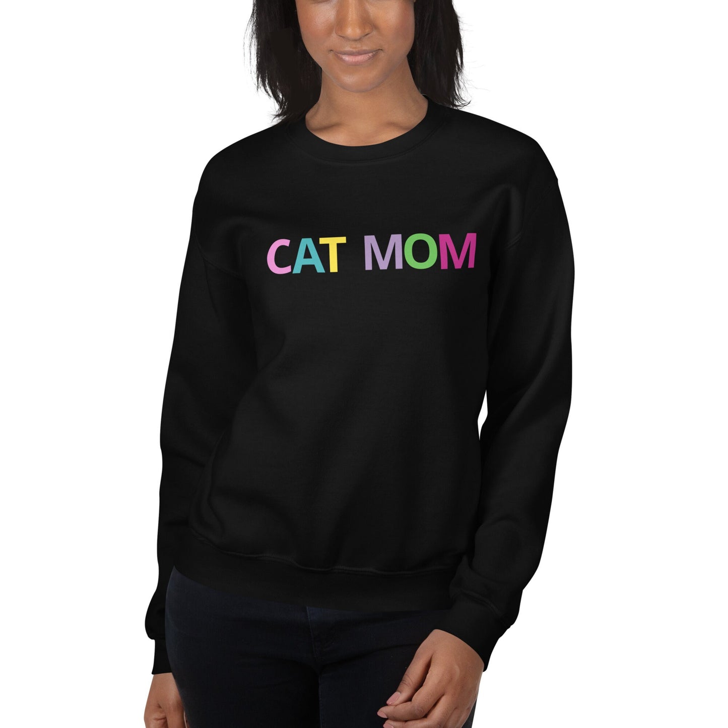 Cat Mom Funky Colorful Unisex Sweatshirt