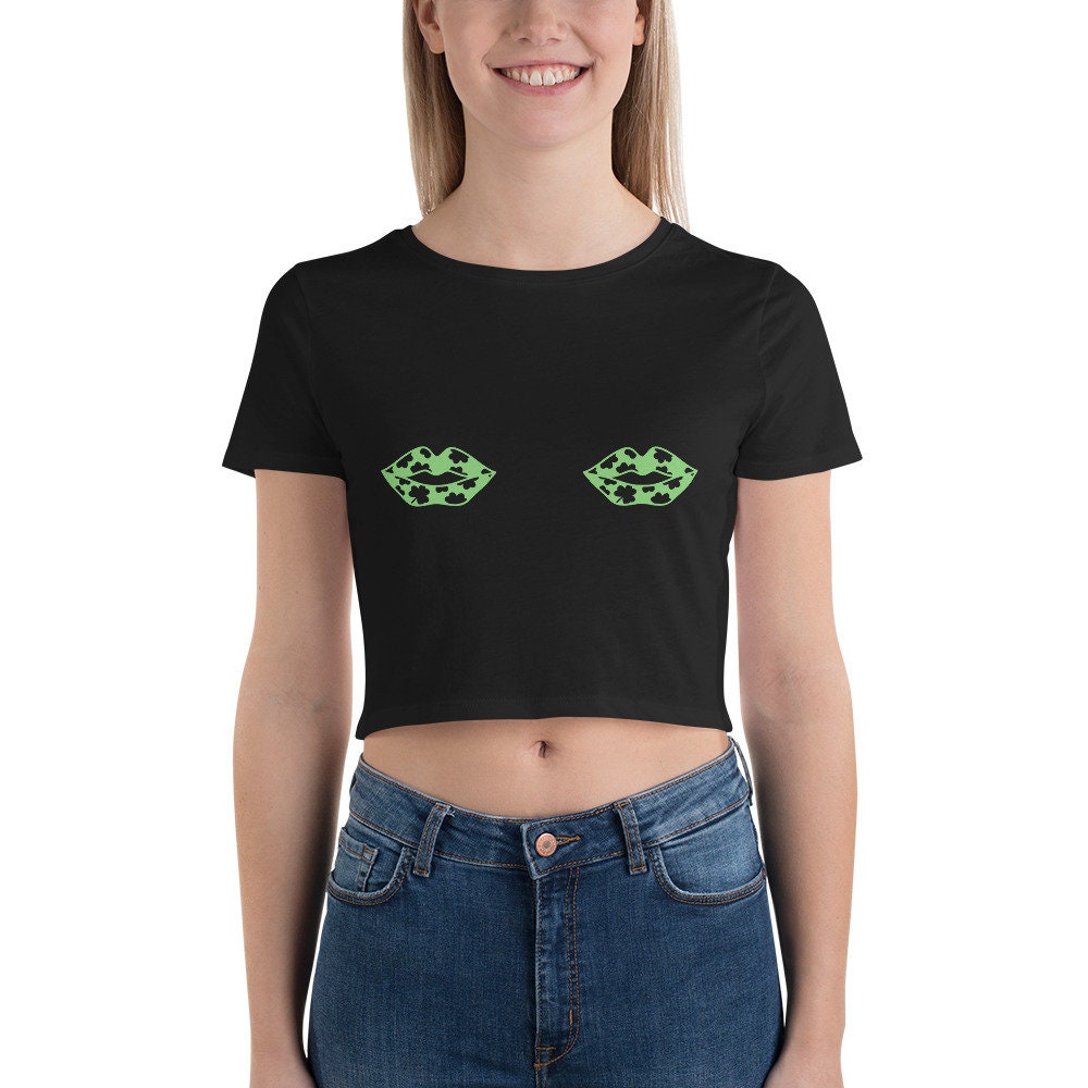 Lips | St. Patrick's Day | Funny Boob Crop Top