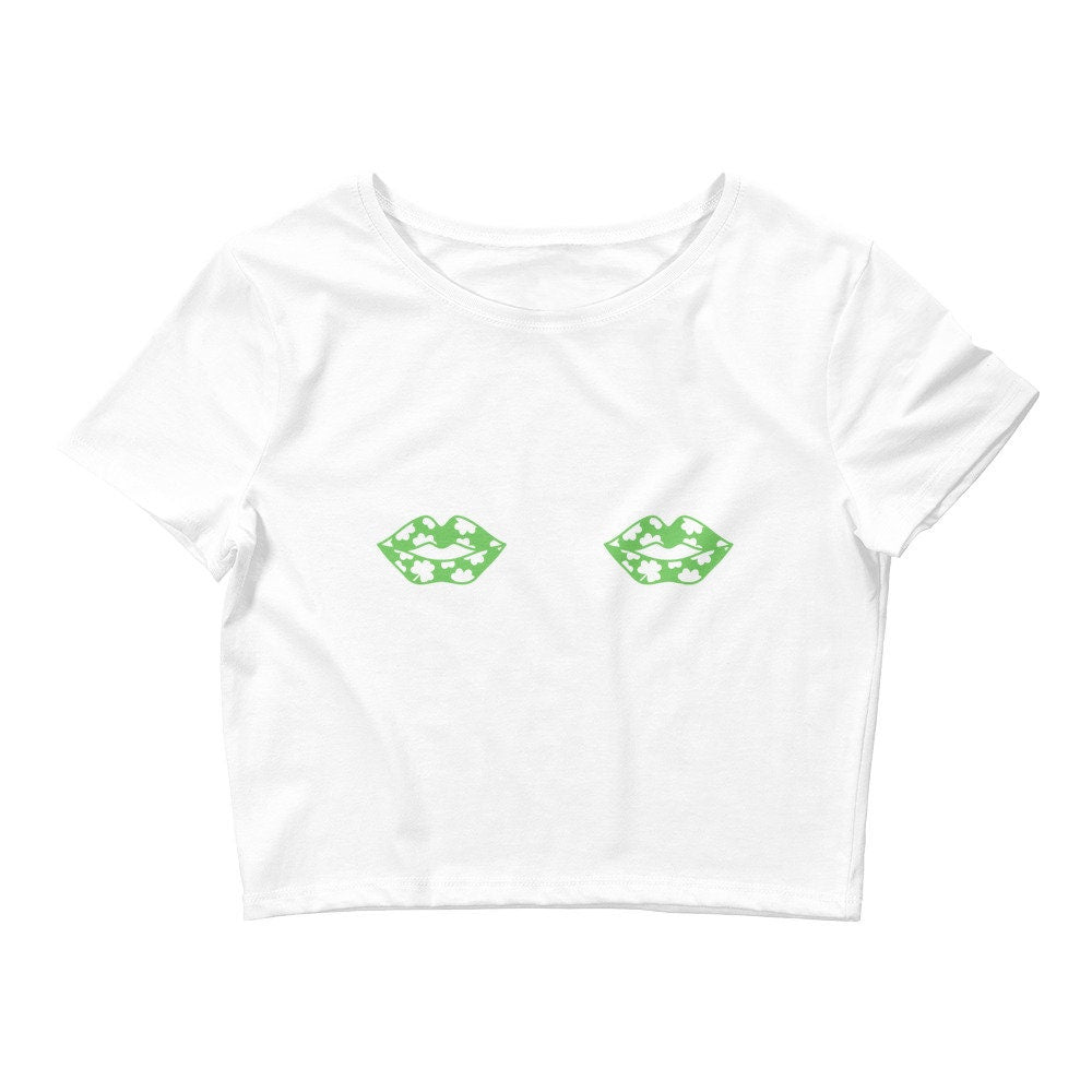 Lips | St. Patrick's Day | Funny Boob Crop Top