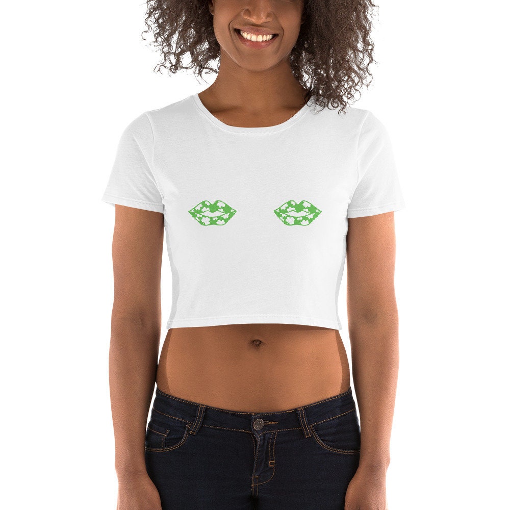 Lips | St. Patrick's Day | Funny Boob Crop Top