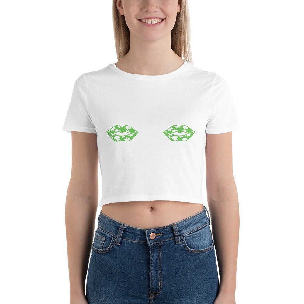 Lips | St. Patrick's Day | Funny Boob Crop Top