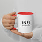 INFJ The Advocate |  Personality Type Mug with Color Inside