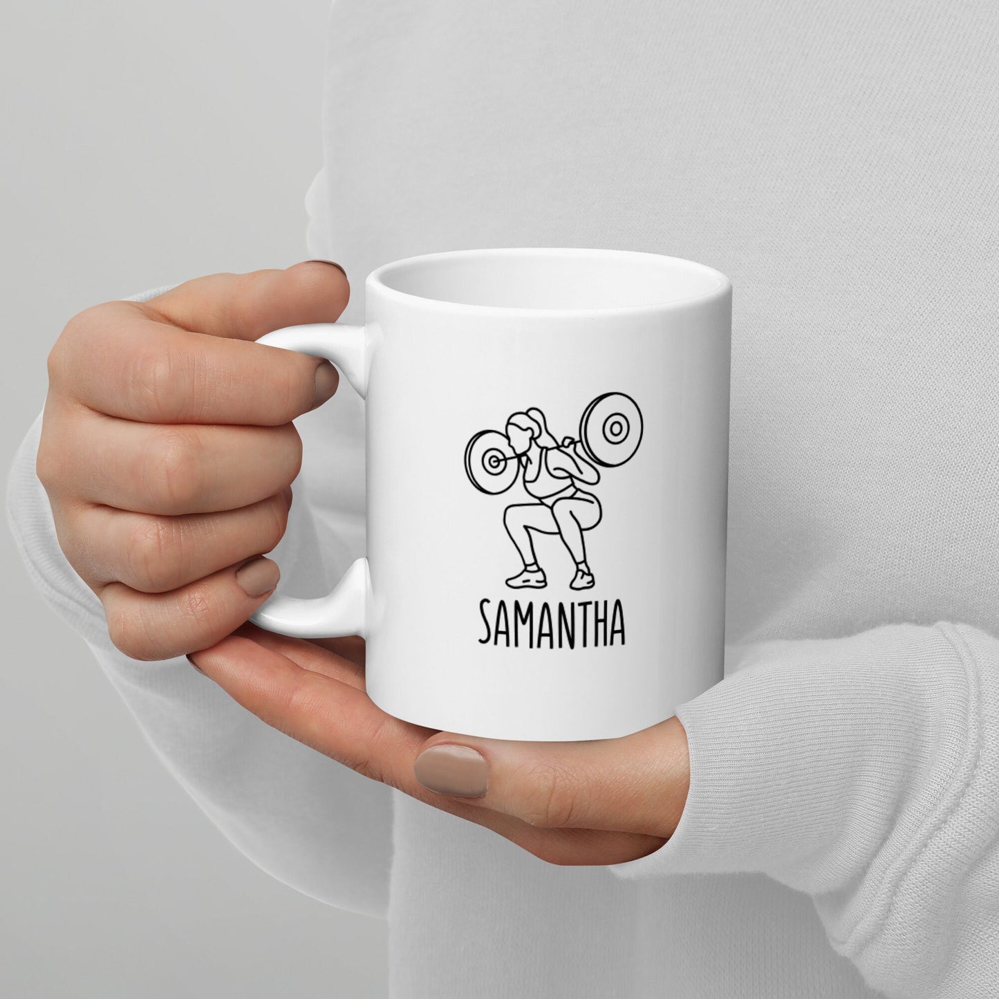 Weightlifter, Fitness, Gym, Workout, Personalized Custom Name Phrase Mug