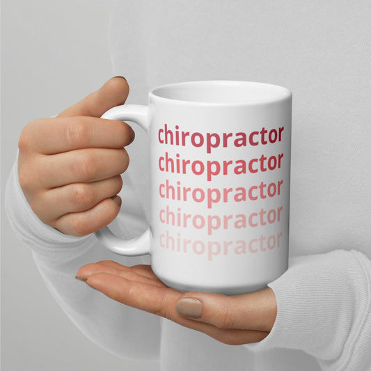 Chiropractor, Pink Ombre Trending Lettering Mug