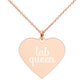 Lab Queen | Lab Tech | Laboratory | Engraved Rose Gold, Sterling Silver Heart Minimalist Necklace