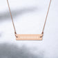 Neuroscience | Neuroscientist | Engraved Sterling Silver, Rose Gold, Bar Chain Minimalist Necklace