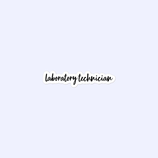 Laboratory Technician Sticker, Lab Tech Bubble-Free Stickers