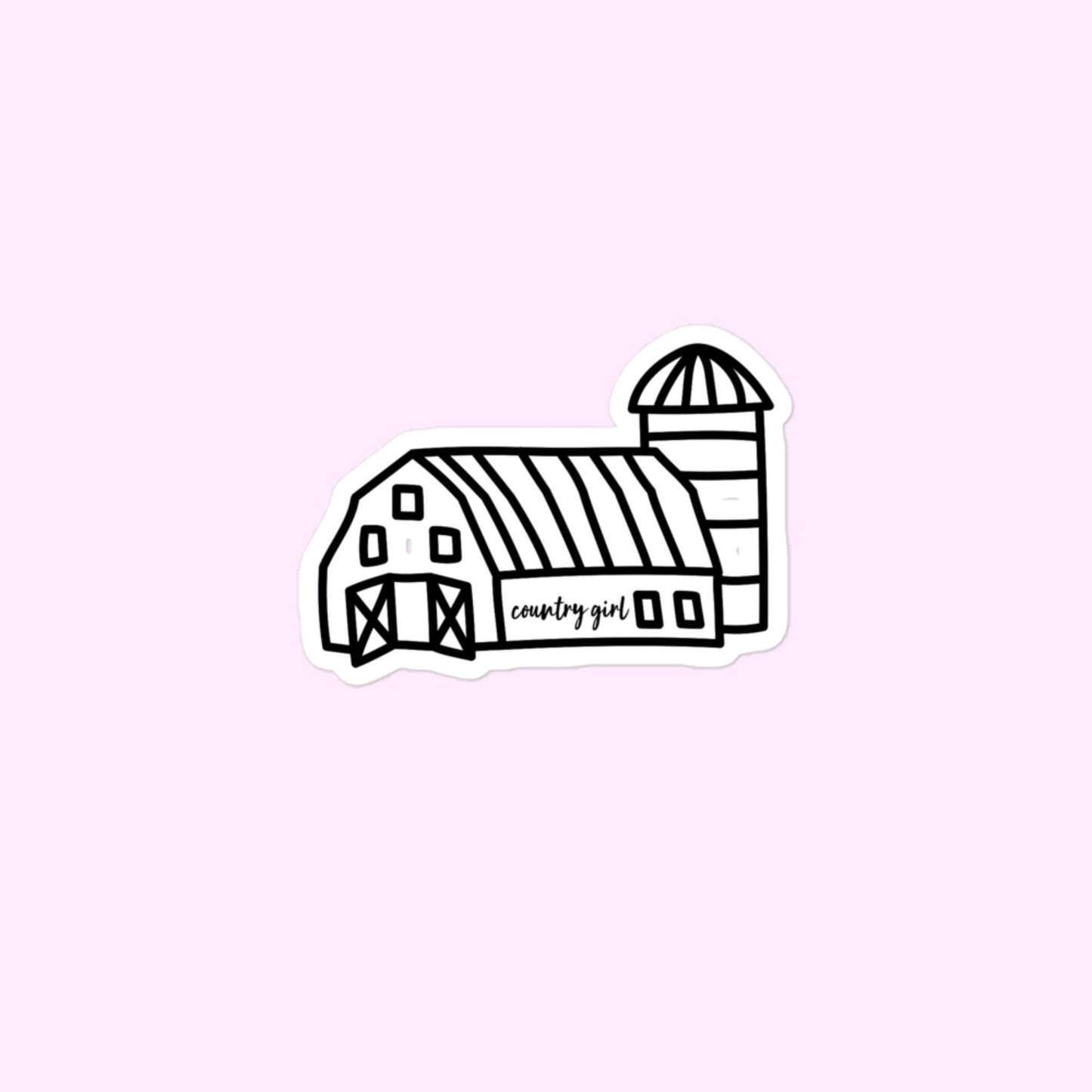 Country Girl Barn Stickers, Country Life, Farmer, Farm Life Bubble-Free Stickers