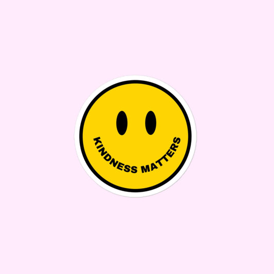 Kindness Matters Smiley Face Stickers, Kindness, Be Nice Bubble-Free Stickers
