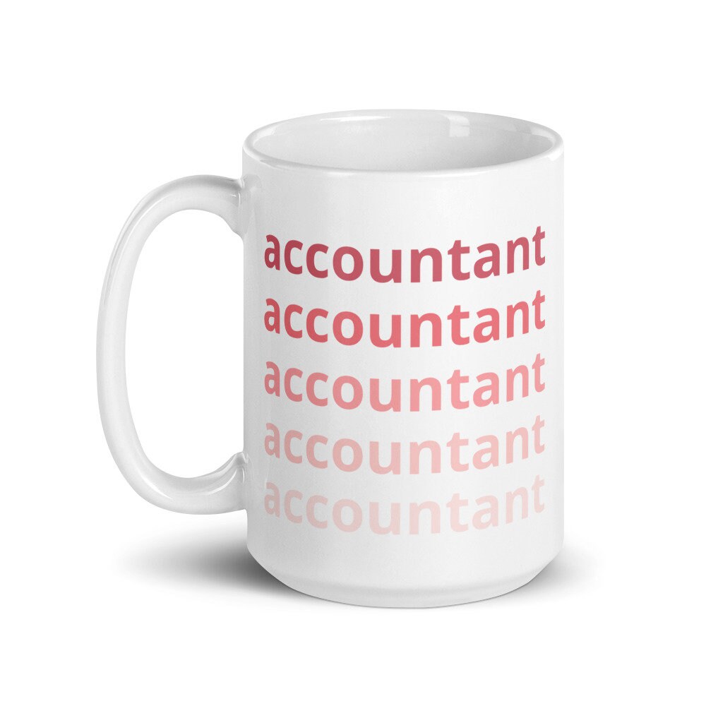 Accountant, CPA, Pink Ombre Letters, Trendy Mug