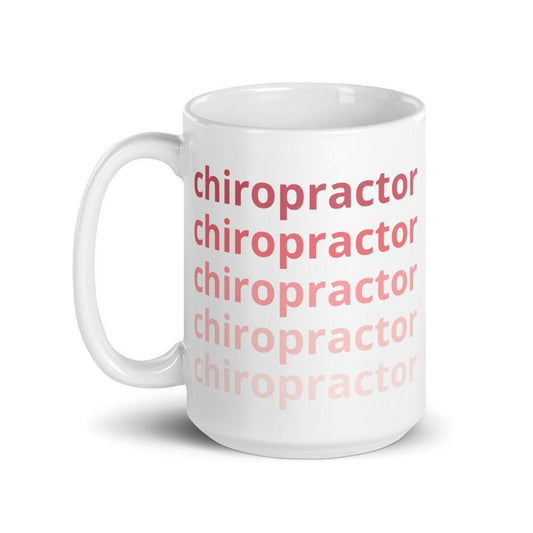 Chiropractor, Pink Ombre Trending Lettering Mug