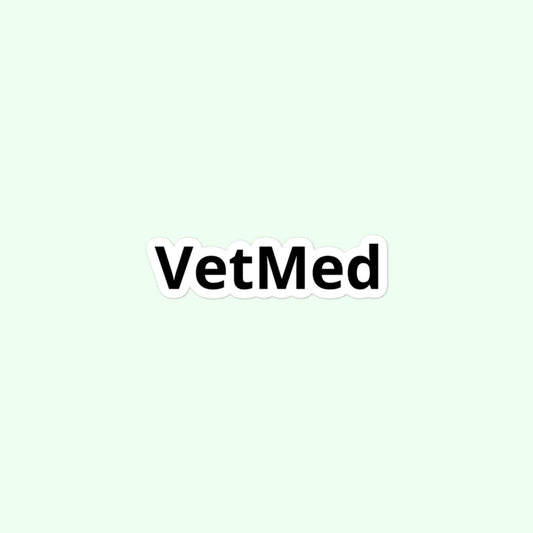 VetMed Stickers, Veterinarian, Veterinary Medicine, DVM, Vet Med, Animal Doctor Bubble-Free Stickers