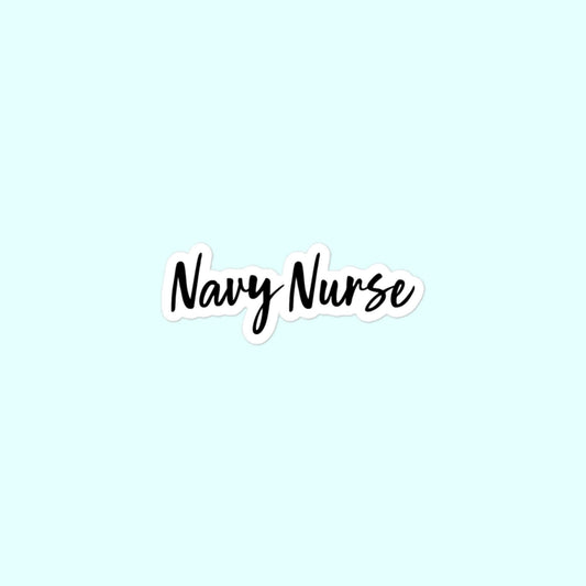 Navy Nurse Stickers, Military Nurse, Nurse Gift Bubble-Free Stickers