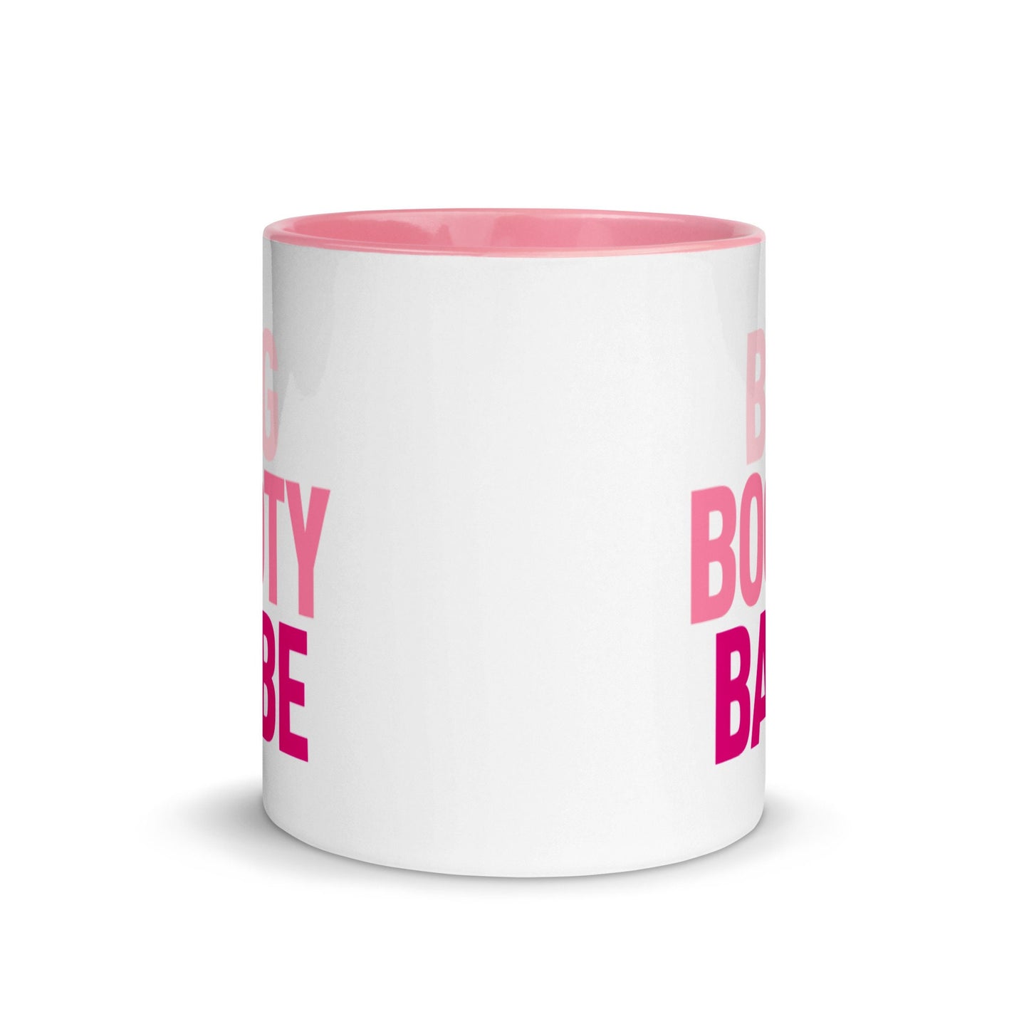 Big Booty Babe Pink Ombre Mug with Color Inside, Big Butt, Fitness, Workout