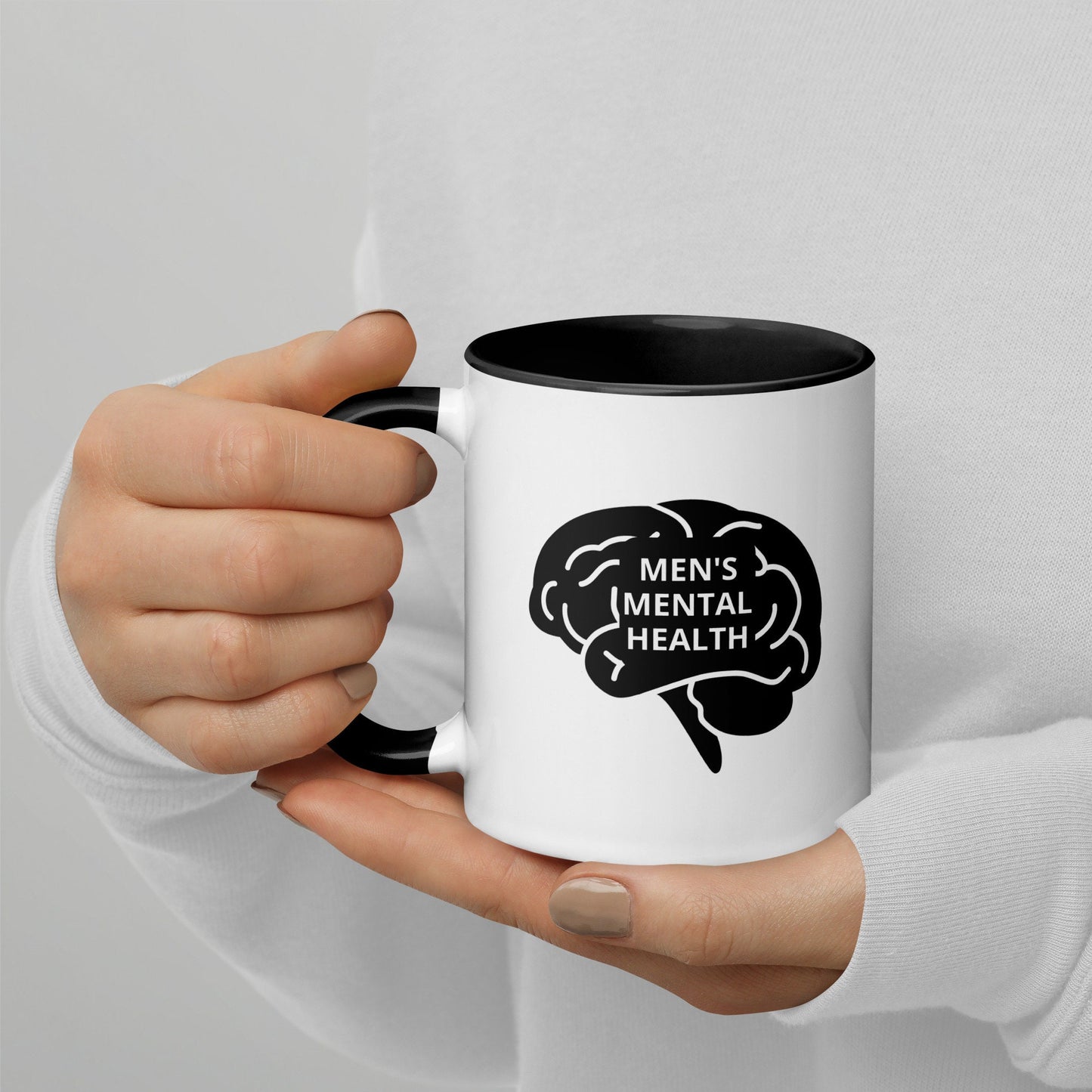 Men's Mental Health Mug with Color Inside, Mental Health Awareness