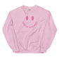 Choose Kindness Smiley Face Pink Crewneck Unisex Sweatshirt