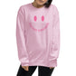 Choose Kindness Smiley Face Pink Crewneck Unisex Sweatshirt