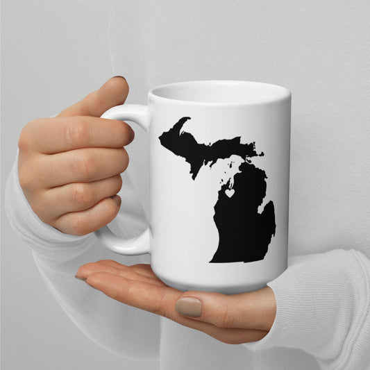 Traverse City, Michigan Heart, Hometown, TC, MI, Michigan Made White Mug