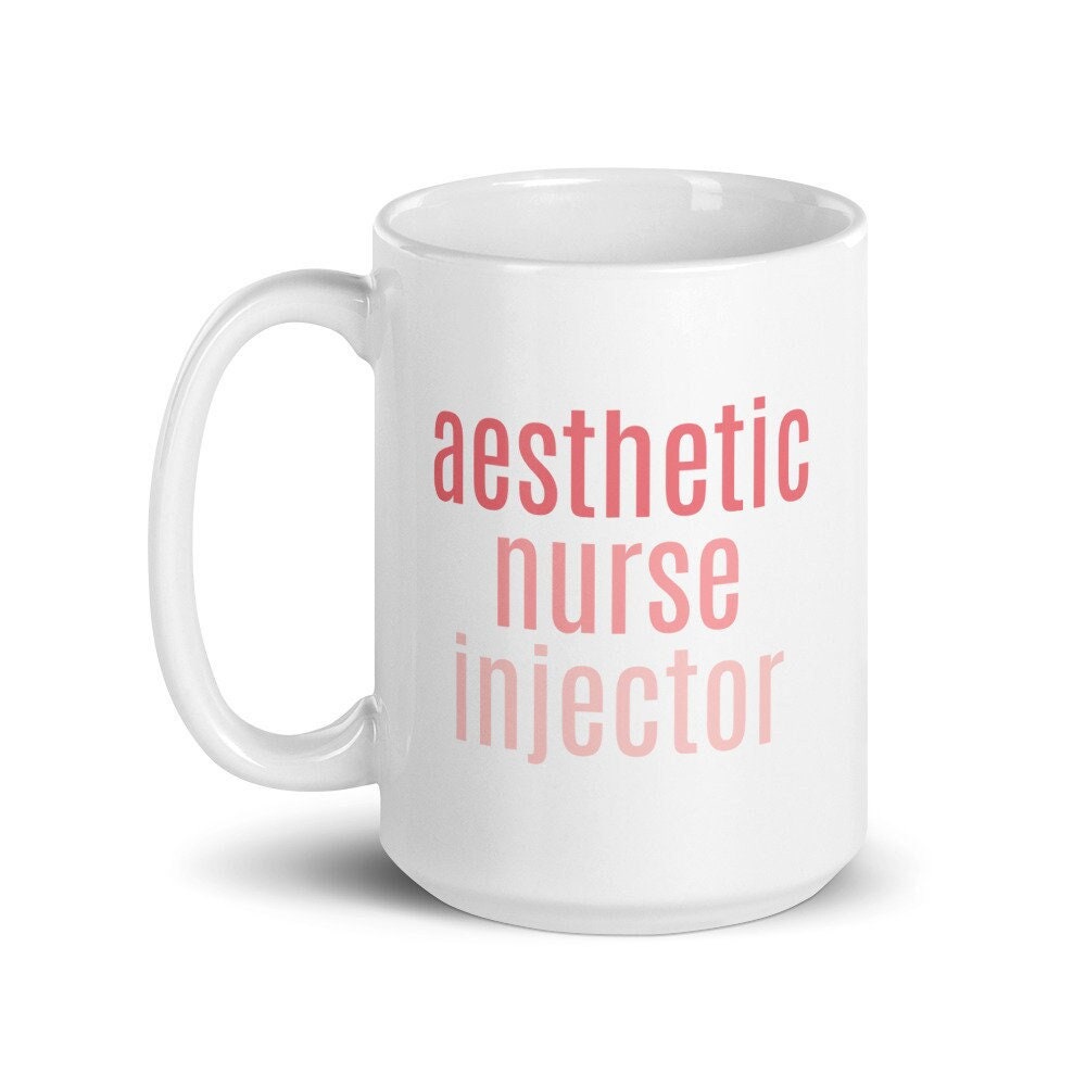 Aesthetic Nurse Injector, Pink Ombre Trendy Mug