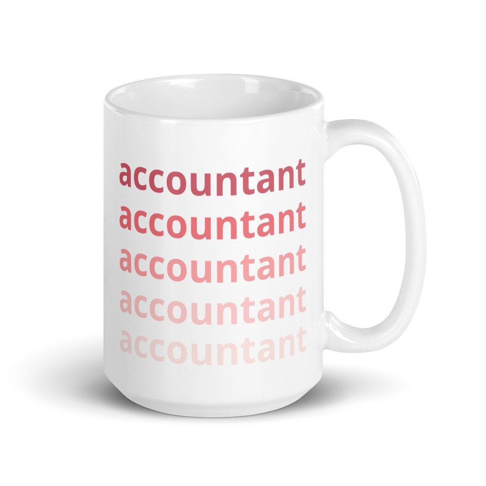 Accountant, CPA, Pink Ombre Letters, Trendy Mug