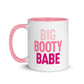 Big Booty Babe Pink Ombre Mug with Color Inside, Big Butt, Fitness, Workout