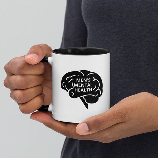 Men's Mental Health Mug with Color Inside, Mental Health Awareness