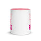 Take The Risk Pink Ombre Mug with Color Inside, Risk Taker, Motivational