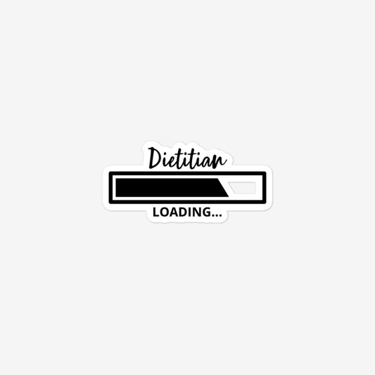 Dietitian Loading Bubble-Free Stickers