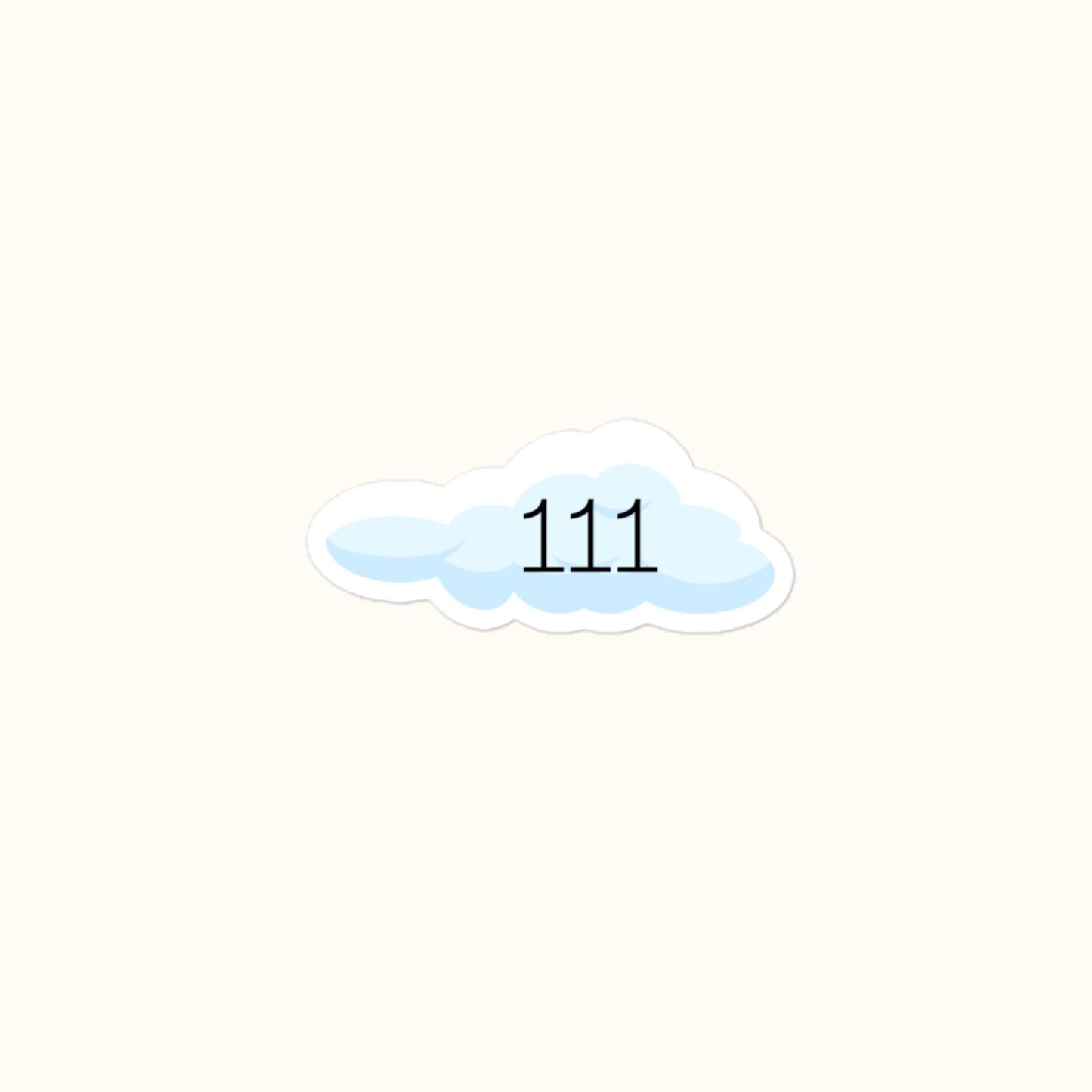 111 Angel Numbers Cloud Bubble-Free Stickers