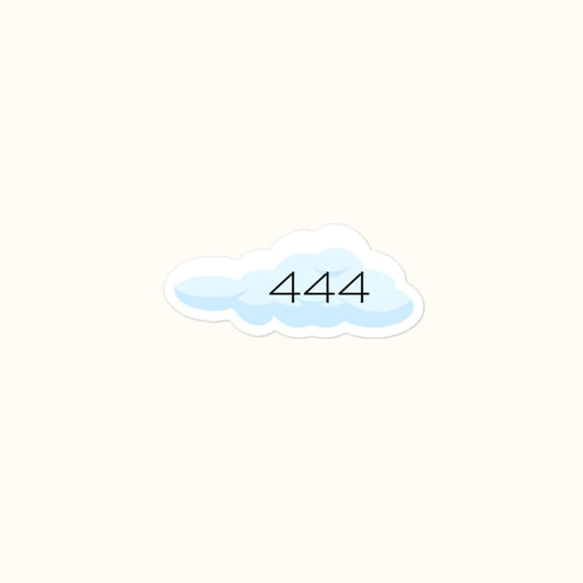 444 Cloud Angel Number Bubble-Free Stickers