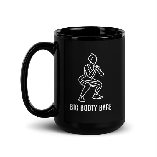 Big Booty Babe Black Glossy Mug