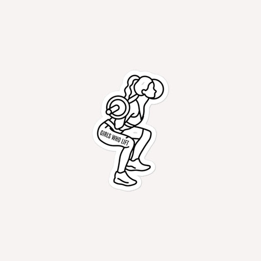 Girls Who Lift Weightlifting Squats Bubble-Free Stickers