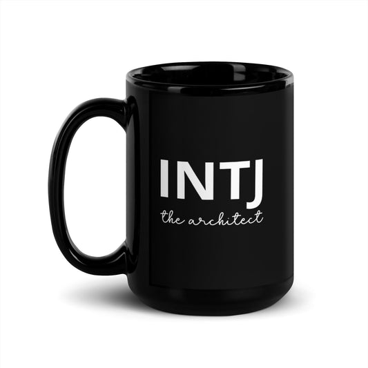 INTJ The Architect Black Glossy Mug, Personality Type