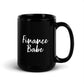 Finance Babe Black Glossy Mug