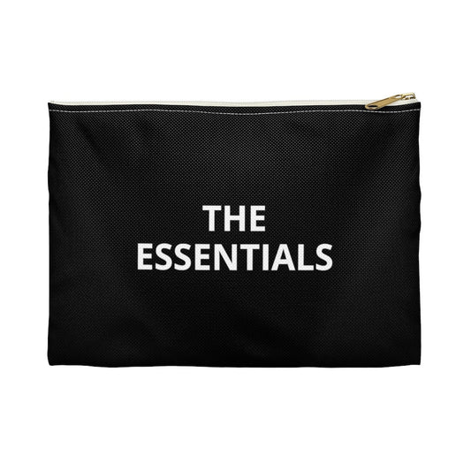 The Essentials Black Minimalist Accessory Pouch