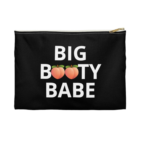 Big Booty Babe Peach Black Accessory Pouch